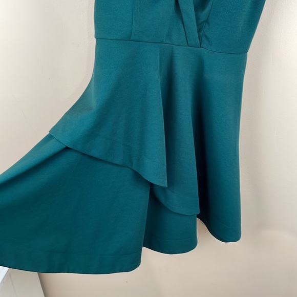 Pine green off the shoulder dress - Picture 3 of 4